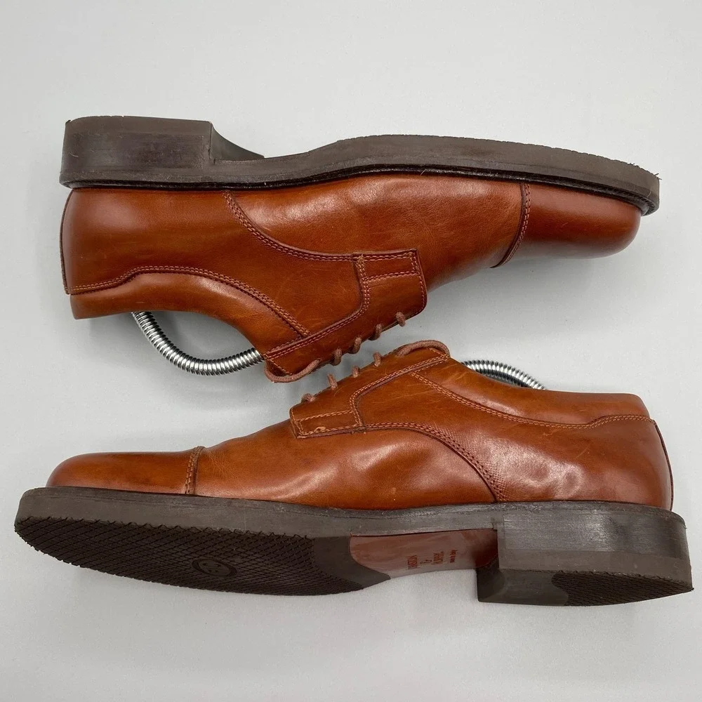 Johnston & Murphy Passport Brown Oxfords Shoes 20-1500 Mens 9 M Made in Italy